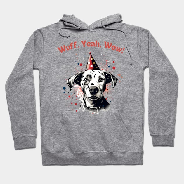 Woofy Adventure - Funny Dog Design Hoodie by NedisDesign